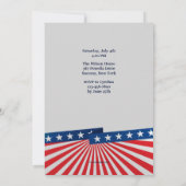 Amerikaner färbt Foto-patriotische Einladung (Rückseite)