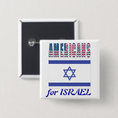Amerikaner für Israel-Knopf Button (Vorne & Hinten)