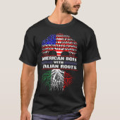 Amerikaner Geboren mit italienischem Roots-T - Shi T-Shirt (Vorderseite)