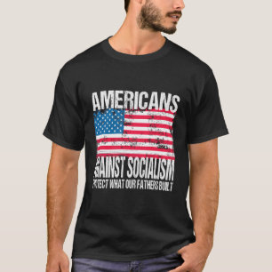 Amerikaner gegen den Sozialismus Retro amerikanisc T-Shirt