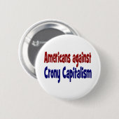 Amerikaner gegen Günstlingskapitalismus roter blau Button (Vorne & Hinten)