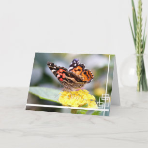 Amerikaner gemalte Dame Butterfly Blank Notecard Karte