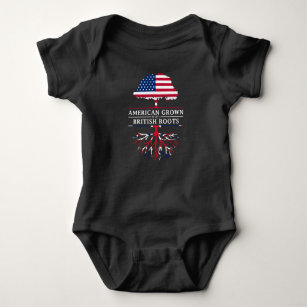 Amerikaner gewachsen mit Briten-Wurzeln   Baby Strampler
