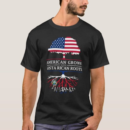 Amerikaner gewachsen mit Costa Rica-Wurzeln T-Shirt (Vorderseite)