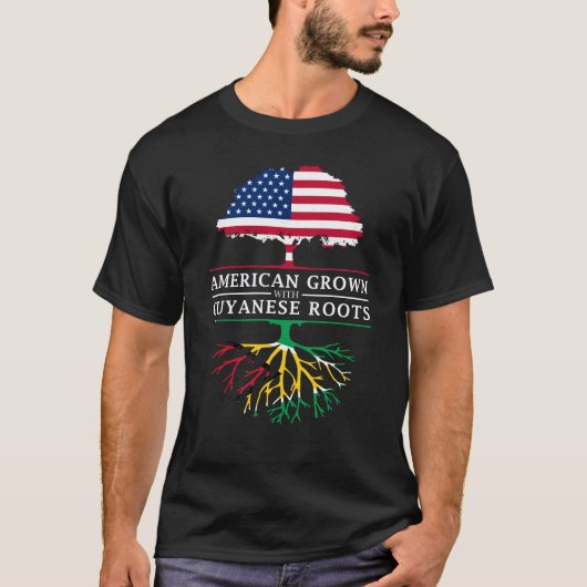 Amerikaner gewachsen mit Guyanese-Wurzel-   T-Shirt (Vorderseite)