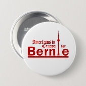 Amerikaner in Kanada für Bernie Button (Vorne & Hinten)