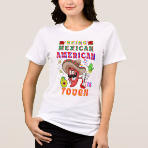 Amerikaner in Mexiko zu sein ist hart Tri-Blend Shirt