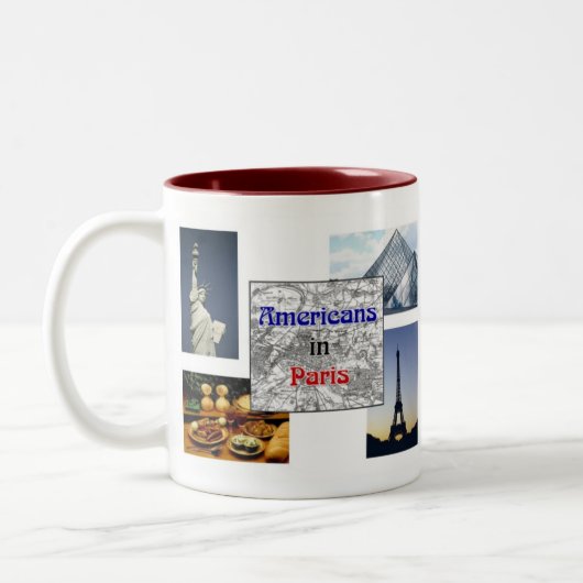 Amerikaner in Paris Zweifarbige Tasse (Links)