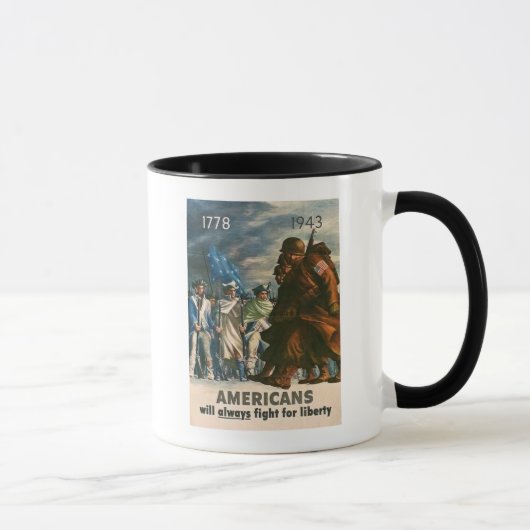 Amerikaner kämpfen immer für Freiheit Tasse (Rechts)