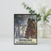 Amerikaner kämpfen Zweiten Weltkrieg Postkarte (Stehend Vorderseite)