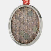 Amerikaner-Lincoln-Pennys-Beschaffenheit Ornament Aus Metall (Links)