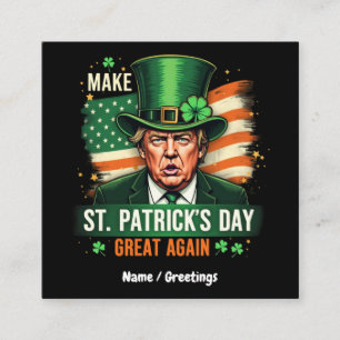 Amerikaner machen St. Patrick's Day wieder groß Tr Quadratische Visitenkarte