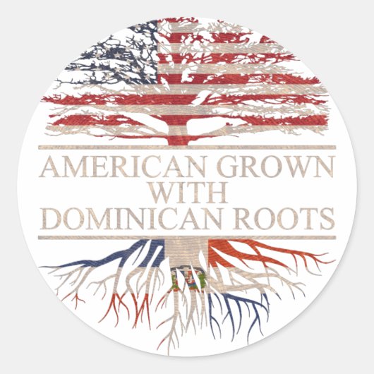 Amerikaner mit dominanten Wurzeln Runder Aufkleber (Vorderseite)