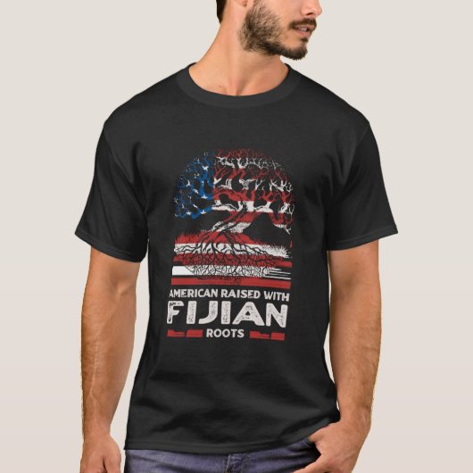 Amerikaner mit Fijian Roots Patriotic Fiji Patriot T-Shirt (Vorderseite)