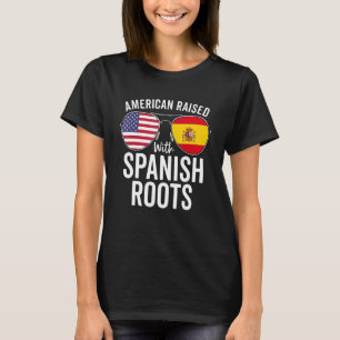 Amerikaner mit spanischer Roots-Flagge USA Spanien T-Shirt