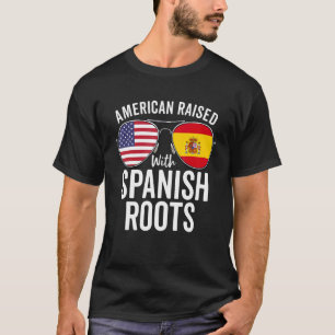 Amerikaner mit spanischer Roots-Flagge USA Spanien T-Shirt