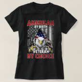 Amerikaner nach Geburt Veteran nach Wahl Adler Ame T-Shirt (Design vorne)