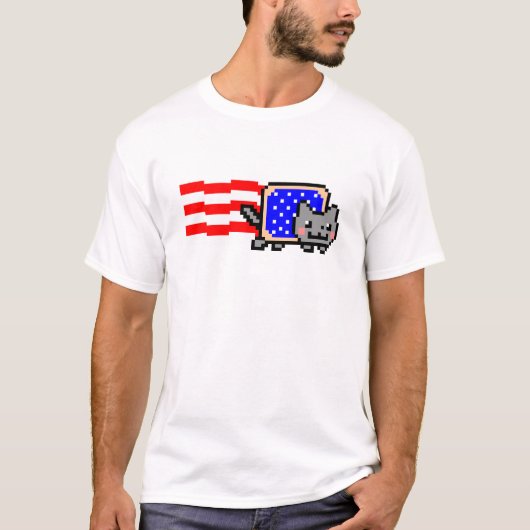 Amerikaner Nyan Cat® Shirt~! T-Shirt (Vorderseite)