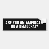 AMERIKANER ODER DEMOKRAT? Patriot-AUFKLEBER Autoaufkleber (Vorne)