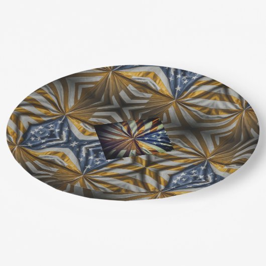 Amerikaner Pappteller (Schrägansicht)