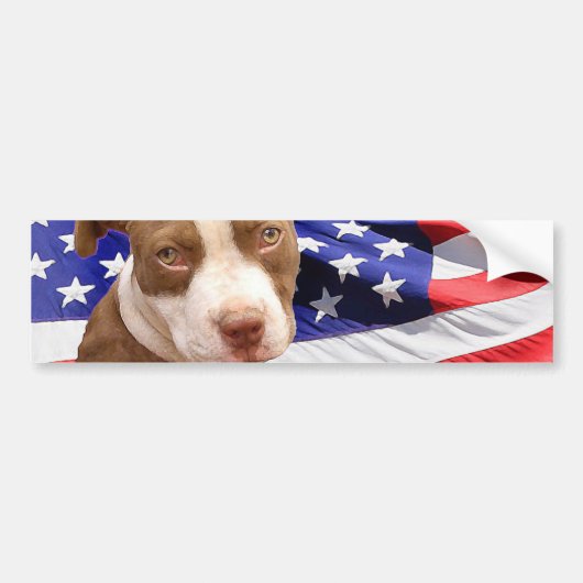 Amerikaner Pitbull Welpe Autoaufkleber (Vorne)