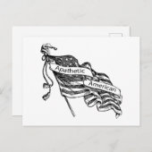 Amerikaner Postkarte (Vorne/Hinten)