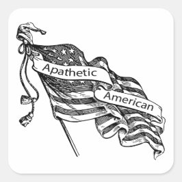 Amerikaner Quadratischer Aufkleber
