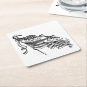 Amerikaner Rechteckiger Pappuntersetzer (angewinkelt)