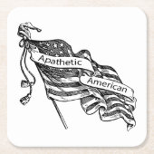 Amerikaner Rechteckiger Pappuntersetzer (Vorderseite)