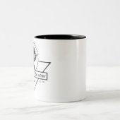 Amerikaner Rottweiler Verein-Logo Zweifarbige Tasse (Mittel)