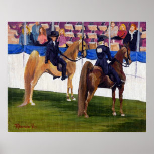 Amerikaner Saddlebred auf dem Poster
