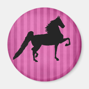 Amerikaner Saddlebred hübscher rosa Magnet