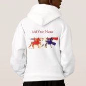 Amerikaner Saddlebred Mädchen-mit Kapuze Hoodie (Rückseite)