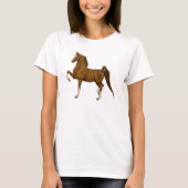 Amerikaner Saddlebred T-Stück Kastanie T-Shirt (Vorderseite)