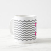 Amerikaner Saddlebred Tasse - Grau und Rosa (Vorderseite Links)