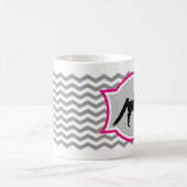 Amerikaner Saddlebred Tasse - Grau und Rosa (Mittel)