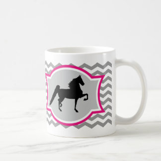 Amerikaner Saddlebred Tasse - Grau und Rosa