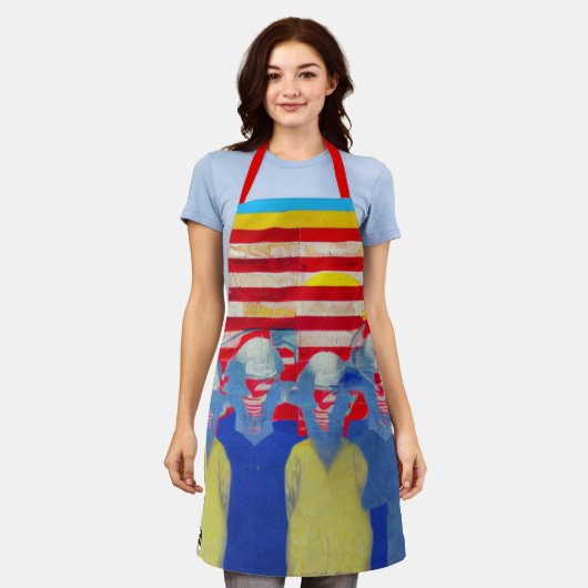 Amerikaner Schürze (Getragen)