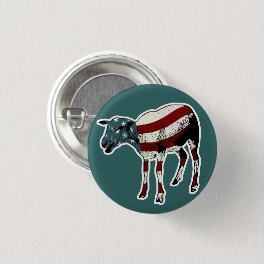 Amerikaner Sheeple Knopf Button (Vorne & Hinten)