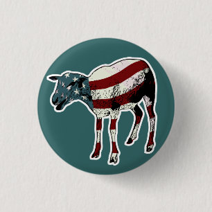 Amerikaner Sheeple Knopf Button