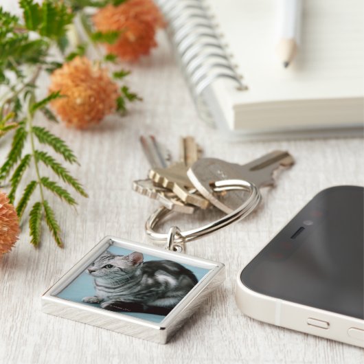 Amerikaner Shorthair Schlüsselanhänger (Seite)