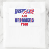 Amerikaner sind Träumer Rechteckiger Aufkleber (Tasche)
