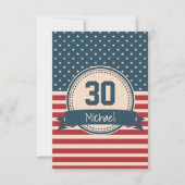 Amerikaner spielt einladung (Vorderseite)