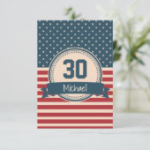 Amerikaner spielt einladung (Stehend Vorderseite)