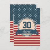 Amerikaner spielt einladung (Vorne/Hinten)