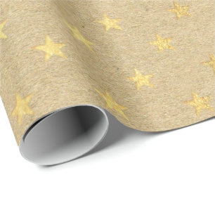 Amerikaner spielt Kraftpapier-Goldnatürliches Geschenkpapier