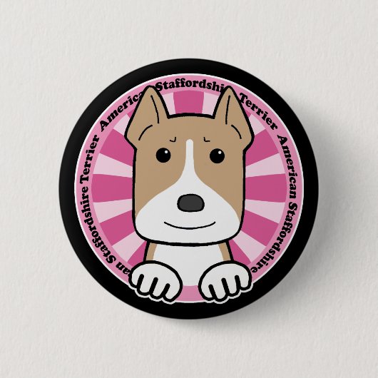 Amerikaner Stafforshire Terrier Button (Vorderseite)
