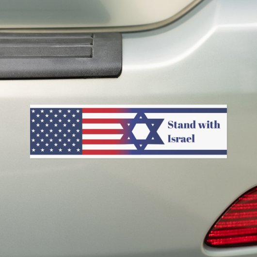 Amerikaner stehen auf israelischer Flagge Autoaufkleber (Auf Auto)
