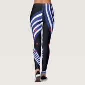 Amerikaner-Sterne gekreuztes Wellen-4. Juli Leggings (Rückseite)