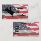 Amerikaner-Stier-Reiter Visitenkarte (Vorne/Hinten)